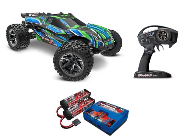 Traxxas TRX67376-4 Rustler 4x4 VXL HD Brushless TSM Stability