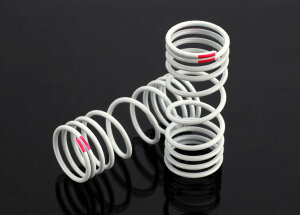 Traxxas TRX6863 Front springs pink progressive +10% rate (2)