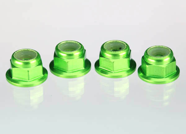Traxxas TRX1747G Nuts with flange 4mm green