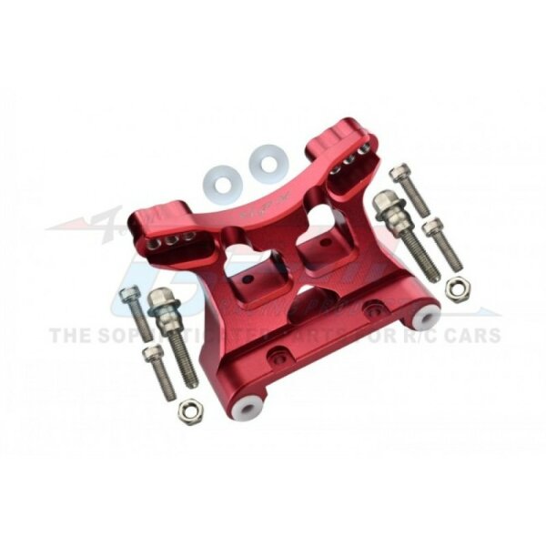Soporte Amortiguador Aluminio GPM Para LOSI Super Baja Rey 1:6 - 6061T6, Rojo, Ajuste Múltiple ángulo