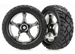 Traxxas tyres Anaconda 2,2 front on chrome rim (2 pcs.)