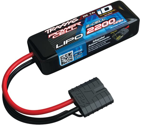 Traxxas TRX2820X Batteria LiPo 2200mAh 7,4V 2 celle 25C (connettore ID)