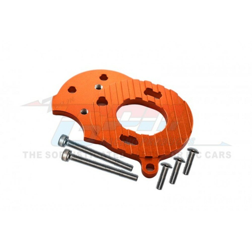 Tamiya TT-01 Upgrade Pièces Aluminium Motor Mount Plate with Heat Sink - 1Pc Orange