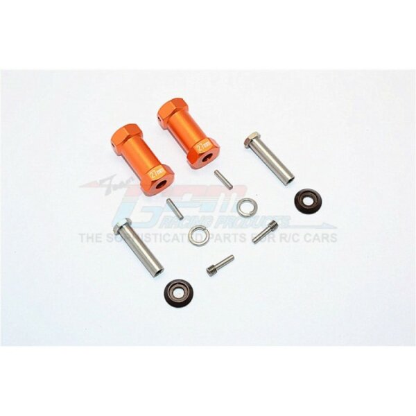 GPM Adattatori per ruote in alluminio da 14 mm arancione YT014A-OR