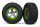 Traxxas tyre+rim mounted Slash vo chrome/green beadlock (2 pcs.)