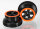 Cerchi Traxxas SCT cromati 2WD anteriori Slash nero/arancio Beadlock (2 pezzi)