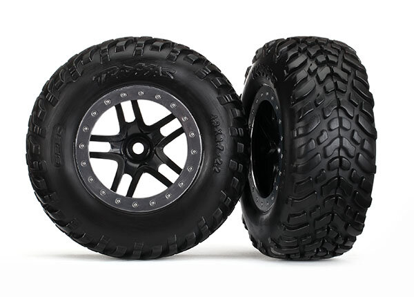 Traxxas tyre+rim mounted 2.2/3.0 SCT Split-Spoke Slash 2WD hi / 4x4 vo/hi s (2 pcs.)