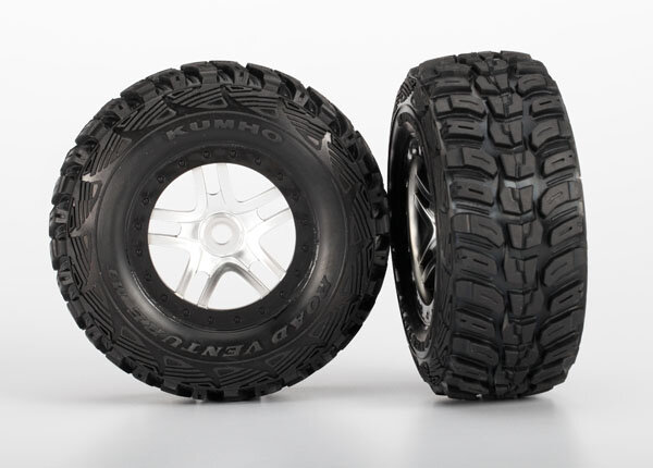 Traxxas tyre mounted on rim hint Slayer chrome/schwa S1 compound (2 pcs.)