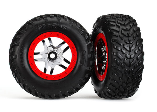 Traxxas tyre+rim mounted 2.2/3.0 SCT split-spoke/foam insert slash 2WD hi (2 pcs.)