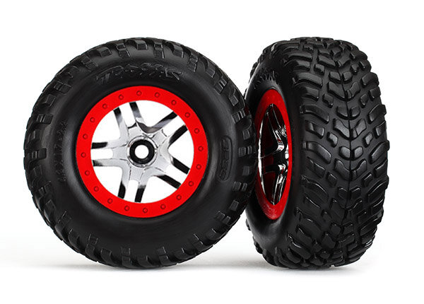 Traxxas tyre+rim mounted 2.2/3.0 SCT Split-Sp S1-Comp/Foam-Inl Slash 2WD h (2 pcs.)