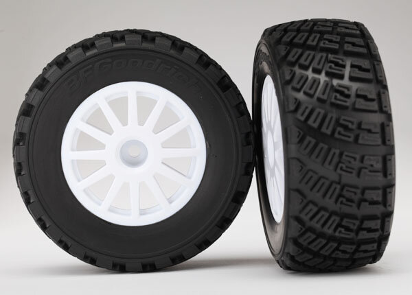Traxxas tyre on rim white, soft (2 pcs.)