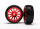 Pneumatici slick Traxxas su cerchio rosso (2 pezzi)