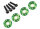 Traxxas TRX7668G Alloy wheel nuts green (4) 3x12 CS Teton Tuning