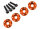 Traxxas TRX7668X Lichtmetalen wielmoeren Oranje (4) 3x12 CS Teton Tuning
