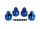 Traxxas TRX7764A Lengéscsillapító kupakok, alumínium (kék eloxált), GTX lengéscsillapító (4)- Distan XMAXX