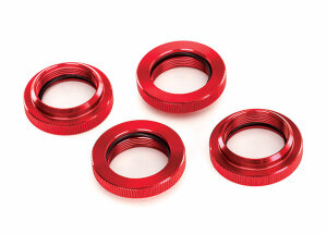Traxxas TRX7767R spring retainer (adjuster), red anodised...