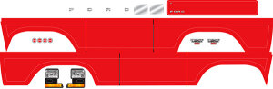 Traxxas TRX8078R Bronco sticker, red