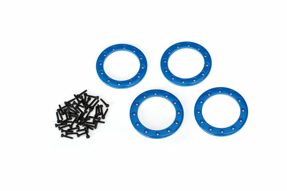 Traxxas TRX8169X Beadlock Rings Blau (1.9) Alu (4) Schrauben