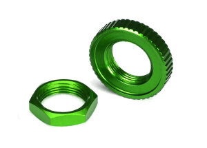 Traxxas TRX8345G Servo saver nuts alloy green (hex (1),...