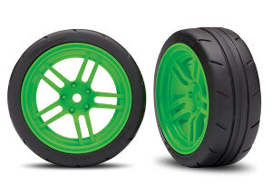 Traxxas TRX8373G tyres on rims glued split-spoke rim...