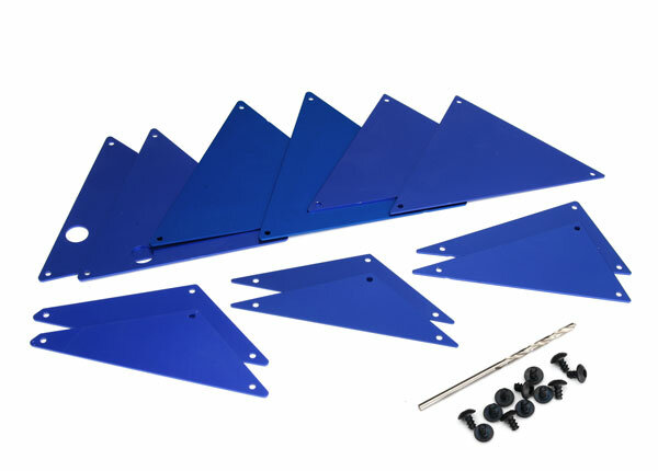 Traxxas TRX8434X Kit de panneaux intérieurs de châssis tubulaire en aluminium bleu