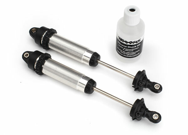 Traxxas TRX8460 shocks GTR 139mm silver alloy (built without springs) hi thread