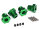 Traxxas TRX8654G Wieldrijver 17mm gespleten groen geanodiseerd