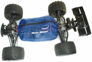Dusty Motors TRXERVSMTBL Dirt Guard blu per Traxxas E-Revo/V2/Brushless, Summit