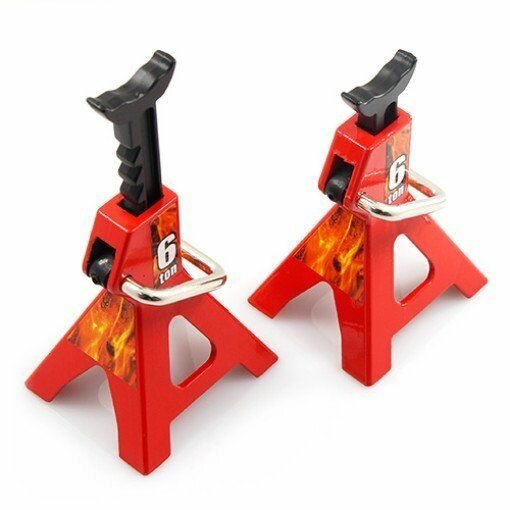 Yeah Racing YA-0374RD Body Accessories Scale Tool Set Jack, Jack Stands for 1-8 and 1-10 Model
