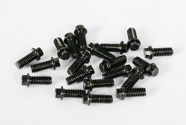 RC4WD Z-S0008 Mini bullone esagonale (M2,5 x 6 mm) (nero) 20 pezzi