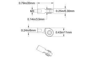 RC4WD Z-S0401 M3 Offset Short Plastic Kugelpfanne (20x)