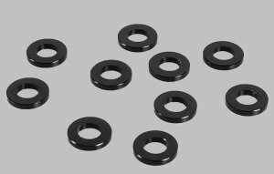 RC4WD Z-S0809 1mm black spacer with M3 hole (10)