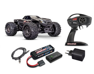 Traxxas TRX107154-1 Mini Maxx BL-2S 4WD Heavy Duty mit Akku + Lader Sparset 3