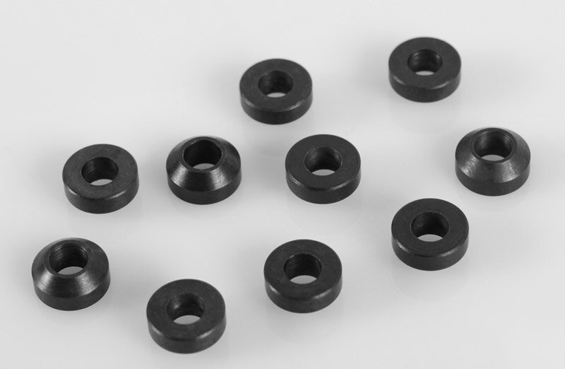 RC4WD Z-S0843 Rondelle coniche nere da 3 mm in acciaio per impieghi gravosi (10)