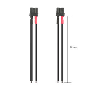 FLYWOO FW19003341 Black XT30U 80mm 18AWG Female Pigtail (2pcs)