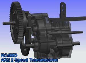 RC4WD Z-U0006 AX2 2 Speed Transmission Für Axial Wraith und SCX10-Honcho