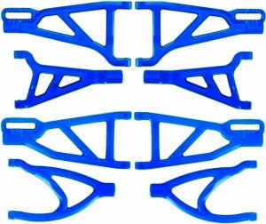 RPM wishbone complete set blue front and rear Revo/E-Revo/Brushless 1/8