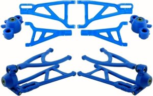 RPM Kit complet de bras de suspension True-Track bleu...