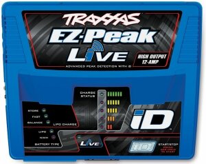 Traxxas TRX2993GX POWER PACK Caricabatterie EZ-Peak Live + 2x ID Batteria LiPo 14.8V 6700mah 25C