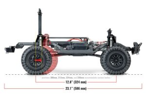Traxxas 82056-4 TRX-4 Land Rover Defender Rood 1:10 4WD RTR Crawler TQi 2.4GHz Draadloos met Traxxas 3S Combo