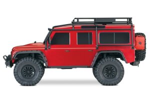 Traxxas 82056-4 TRX-4 Land Rover Defender Red 1:10 4WD RTR Crawler TQi 2.4GHz Wireless con Traxxas 3S Combo