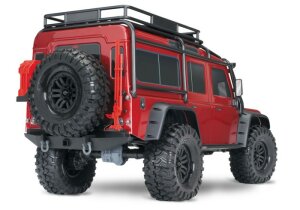 Traxxas 82056-4 TRX-4 Land Rover Defender Red 1/10th scale 4WD RTR Crawler TQi 2.4GHz Wireless with Traxxas 3S Combo