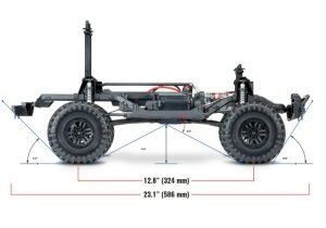 Traxxas 82056-4 az orült TRX-4 Land Rover Defender szürke 1:10 4WD RTR lánctalpas TQi 2.4GHz vezeték nélkül