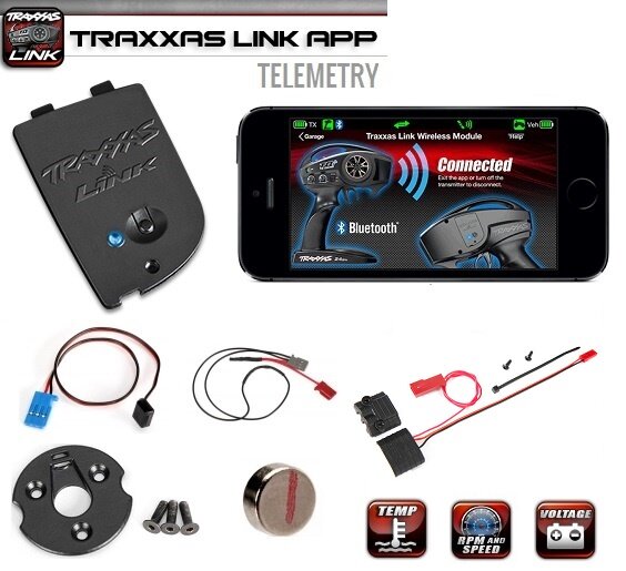 Traxxas Kit complet de composants de télémétrie pour Rustler VXL 4x4 TRX67076-4