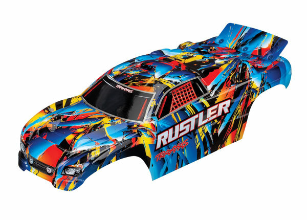 Traxxas TRX3748 Body Rustler Rock n Roll (painted cut out with decals)