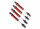 Ammortizzatori Traxxas TRX8160R, GTS, lega rossa (senza molle) (4) (per TRX8140R)
