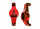 Traxxas TRX8232R Staffa braccio sterzo, mozzi a C, blocchi caster in alluminio 6061-T6 per assale portale rosso L/R