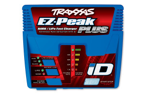 Traxxas TRX2995GX POWER PACK Caricabatterie EZ-Peak Plus + 1x ID LiPo 7.4V 7600mAh 25C