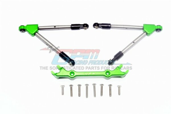GPM-RUS4049F-G Rustler VXL 4x4 Front aluminium tie rods with stabiliser for C-stroke -11 pieces