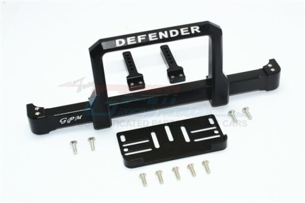 GPM-TRX4330FB-BK TRX-4 Defender aluminium front bumper with winch plate (On-Road Street Fighter) -13 pieces